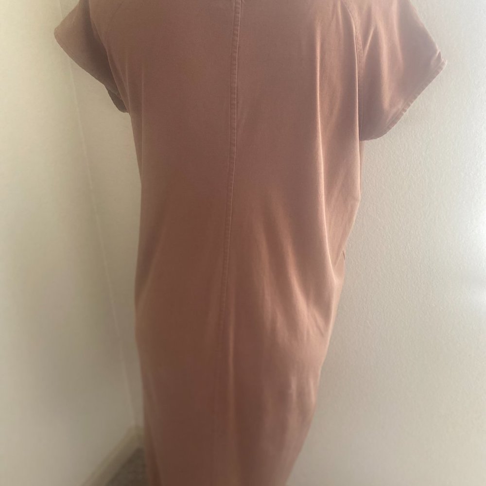 Everlane Women's Luxe Cotton Side-Slit Tee Dress Chocolate Size XS - Picture 6 of 9